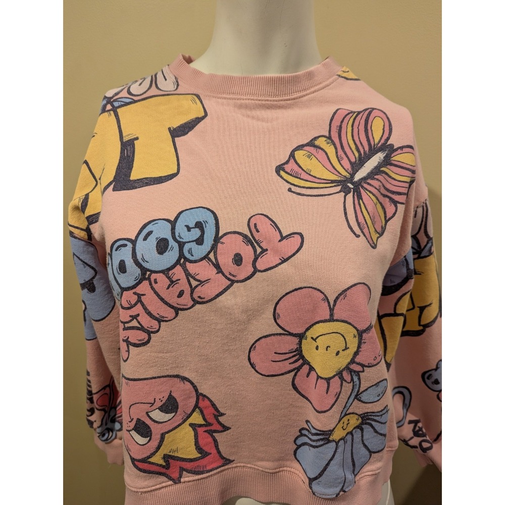 Zara Girls Graphic Totally‎ Good Pink Sweatshirt Size 11-12